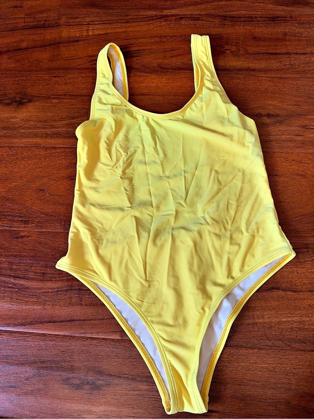 Fashionnova One-Piece Swimsuit in Yellow Size Small